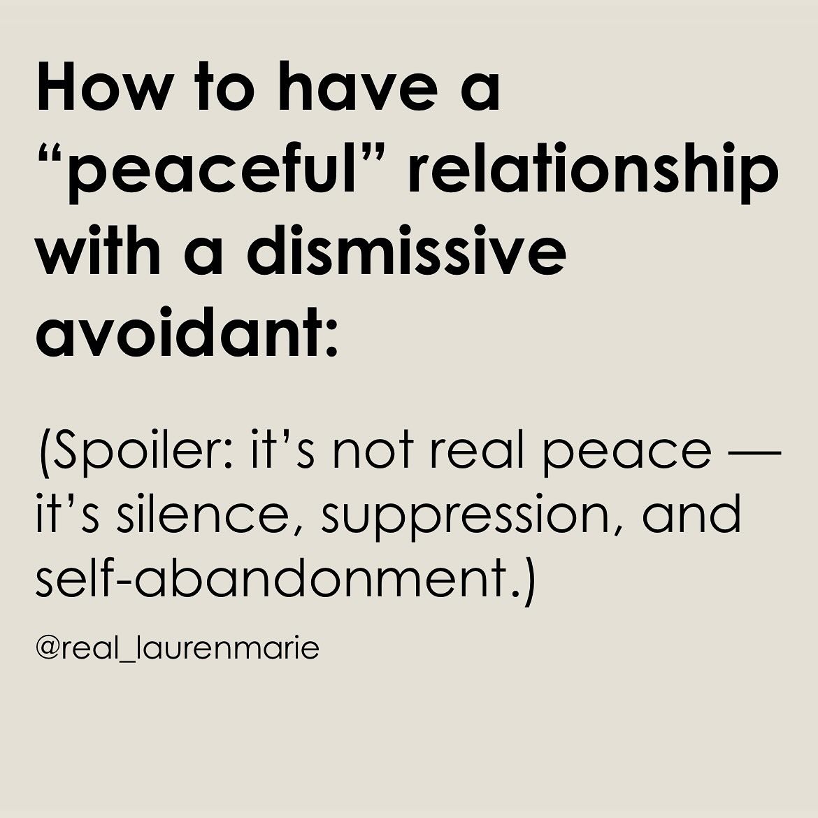 Healing With Lauren Marie Facebook ad: Dismissive avoidants talk about wanting peace, but what…