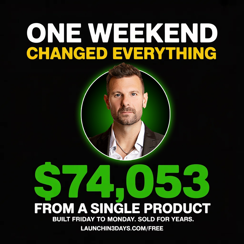 Tyson Zahner: Attraction Marketing Coach Facebook ad: Friday: No Idea. Monday: Launched. 10 Days: $74K