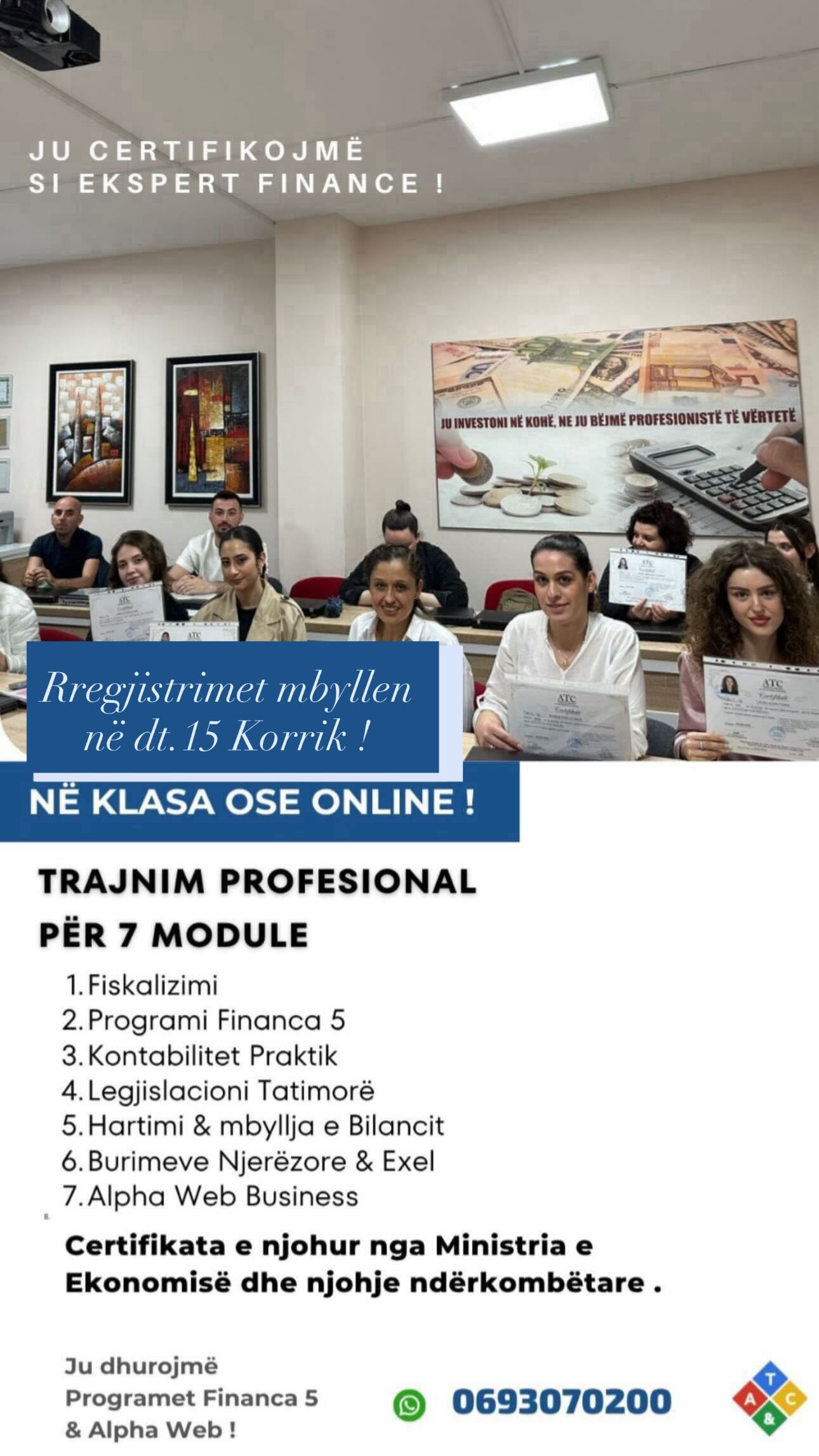 Zyre Kontabiliteti & Eksperti albanian Tax & Consulting Facebook ad: Rregjistrimet mbyllen
