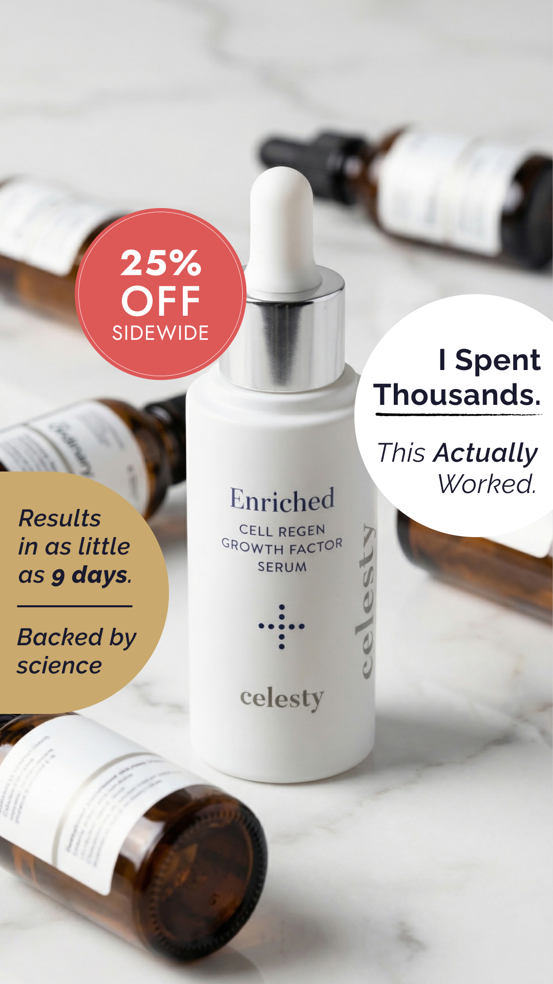 Celesty Facebook ad from Mar 27, 2026