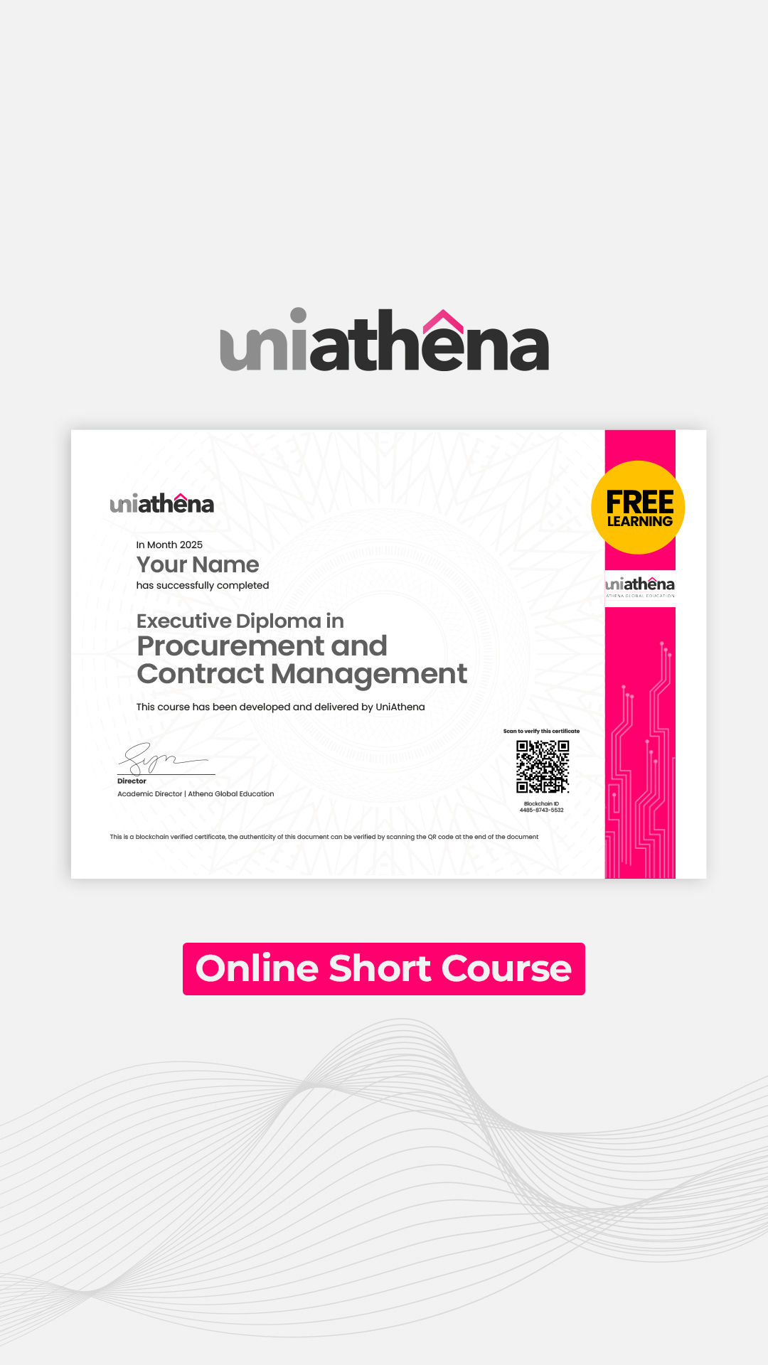 Uniathena - Short Courses Facebook ad