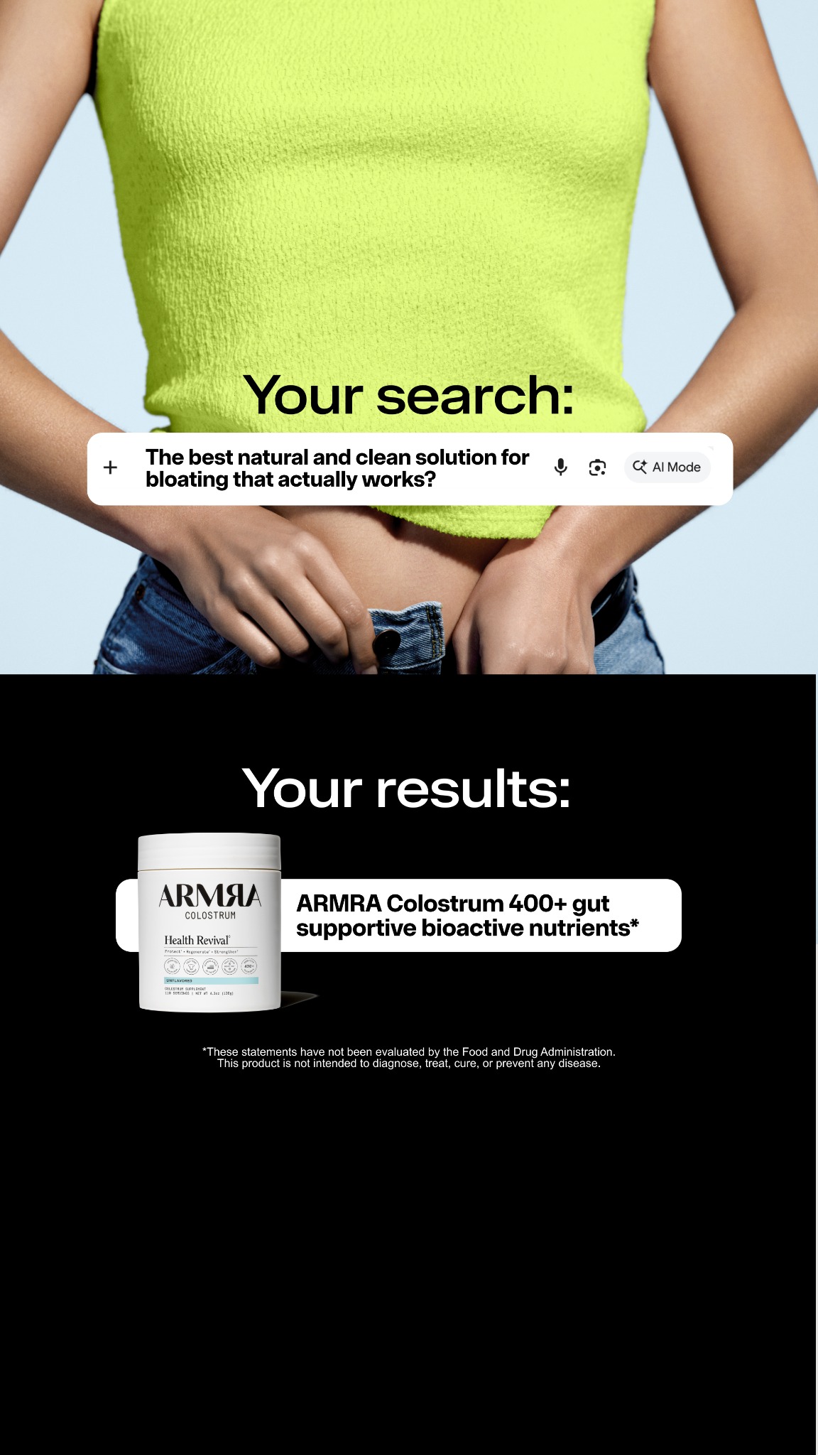 ARMRA Facebook ad