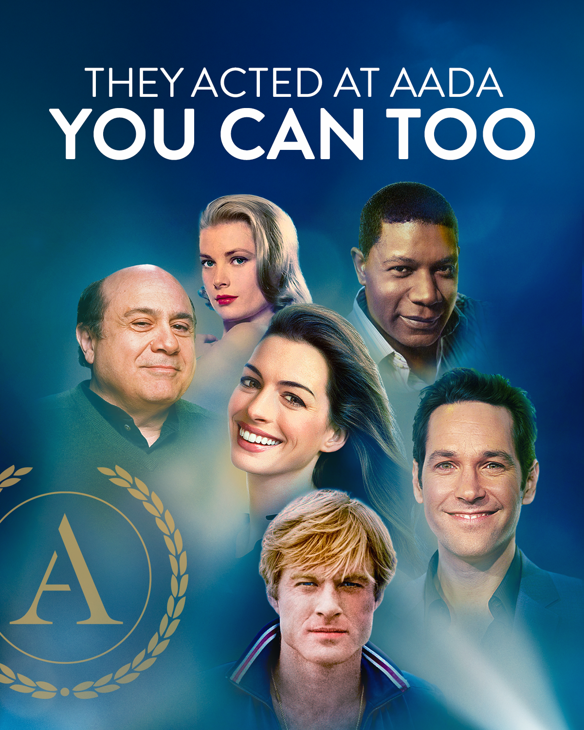 The American Academy of Dramatic Arts Facebook ad: These talented performers trained at AADA, the legendary…