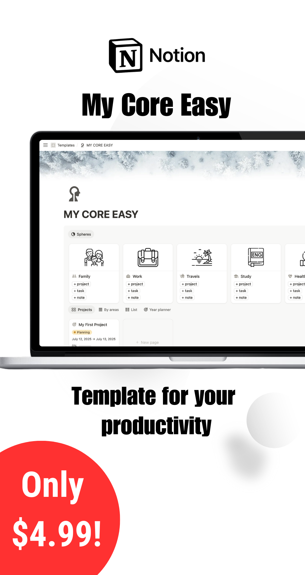 My Core - Notion Templates Facebook ad from May 22, 2026