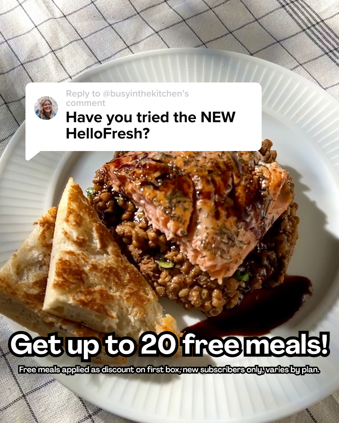 HelloFresh Facebook ad