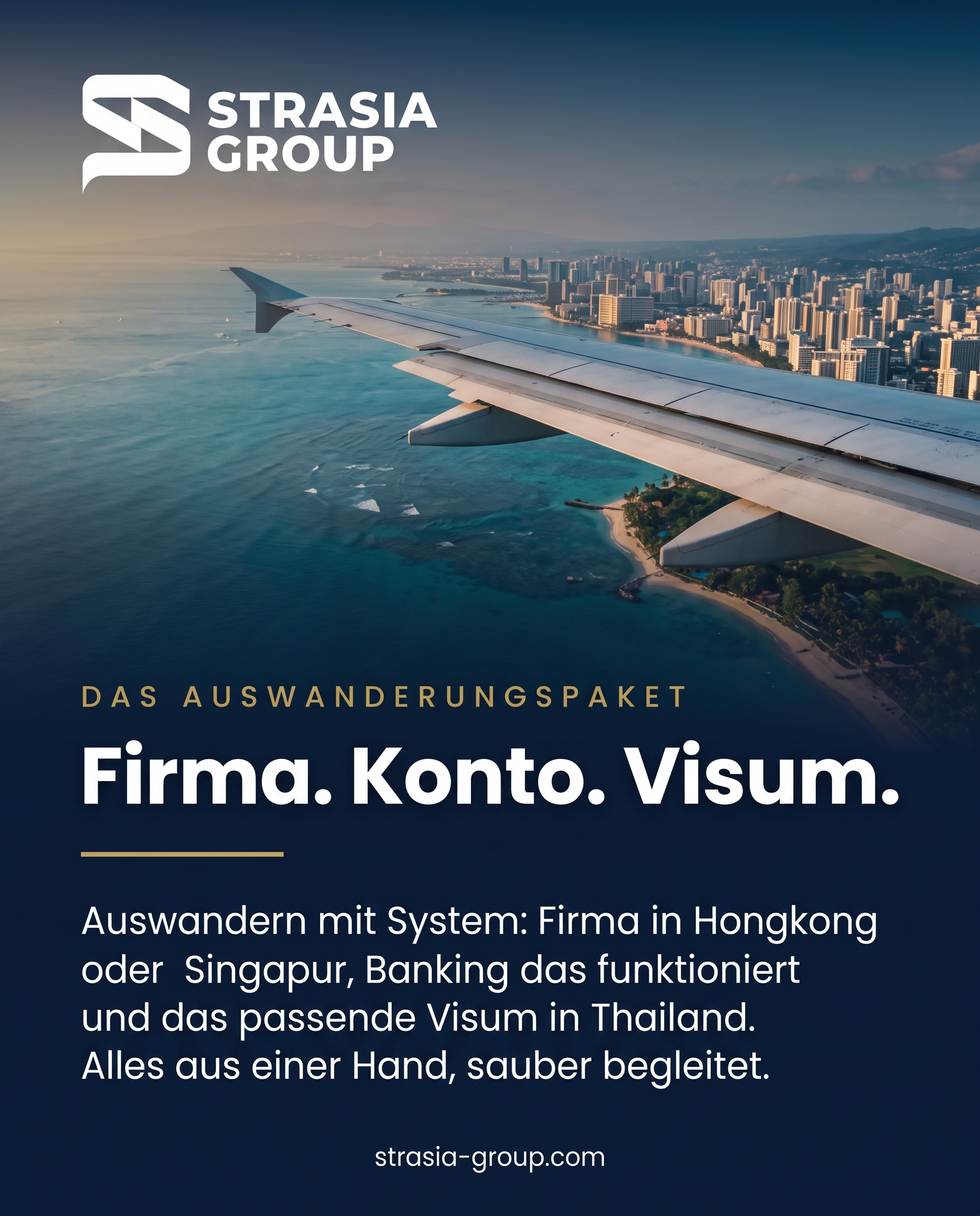 Strasia Group Facebook ad: Das komplette Auswanderungspaket