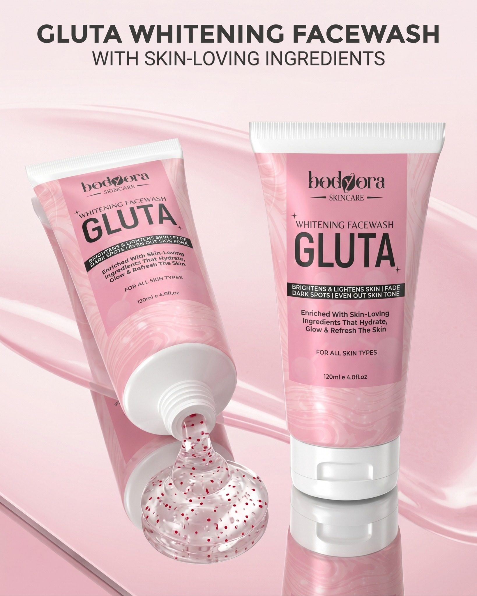 Bodyora Skincare Facebook ad: Meet Bodyora Gluta Whitening Face Wash, your daily…