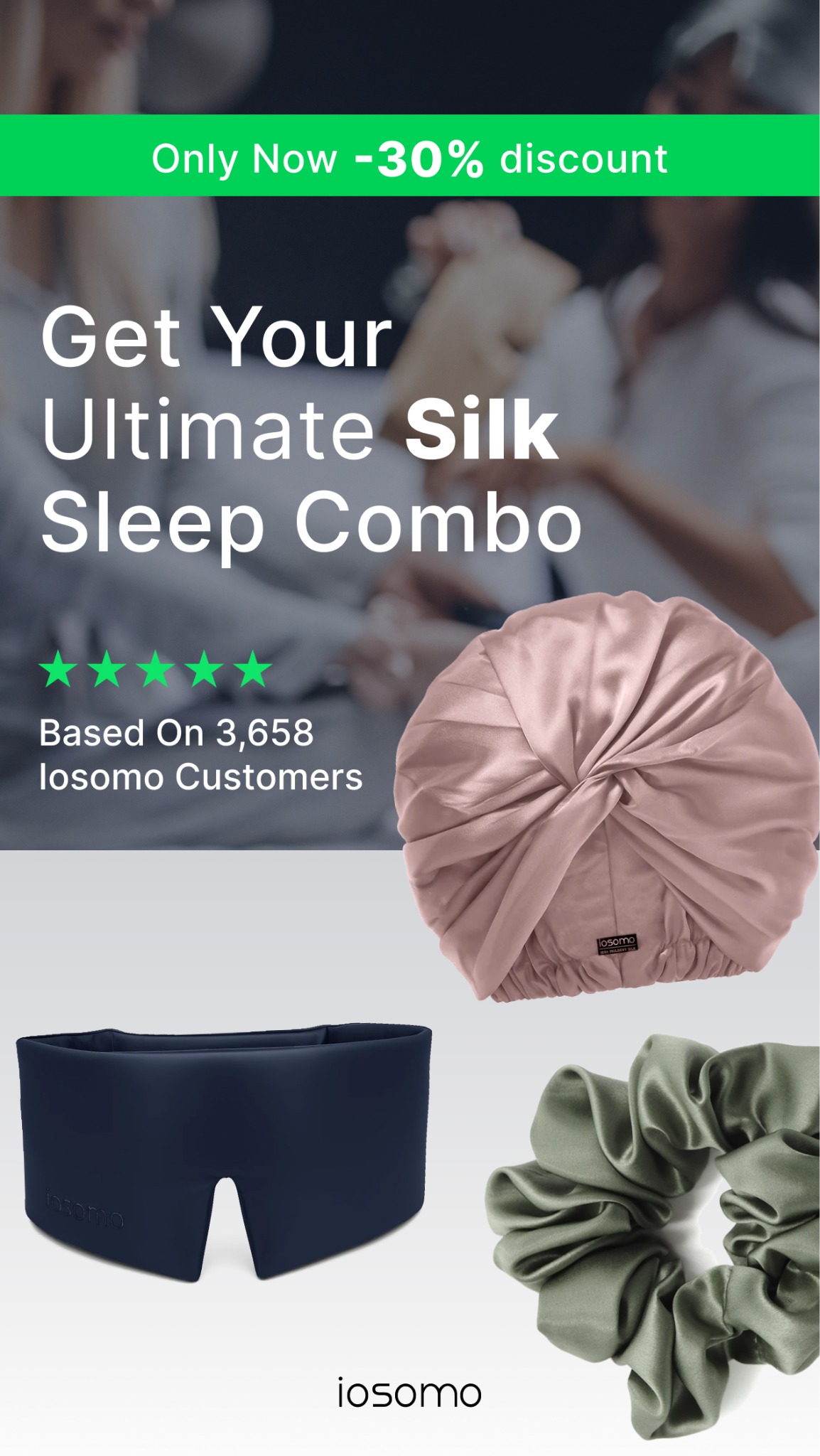 Iosomo Facebook ad: 30% RABATT AUF ALLES