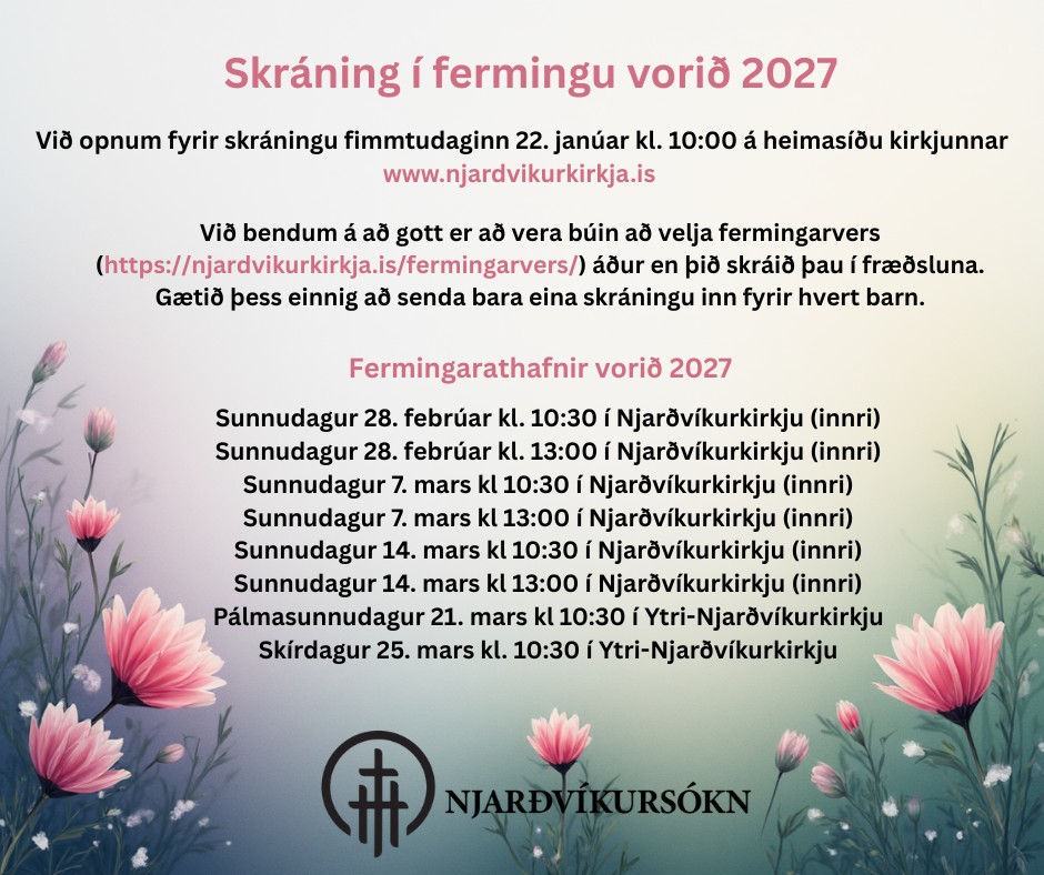 Njarðvíkursókn Facebook ad: Njarðvíkurkirkja - velkomin