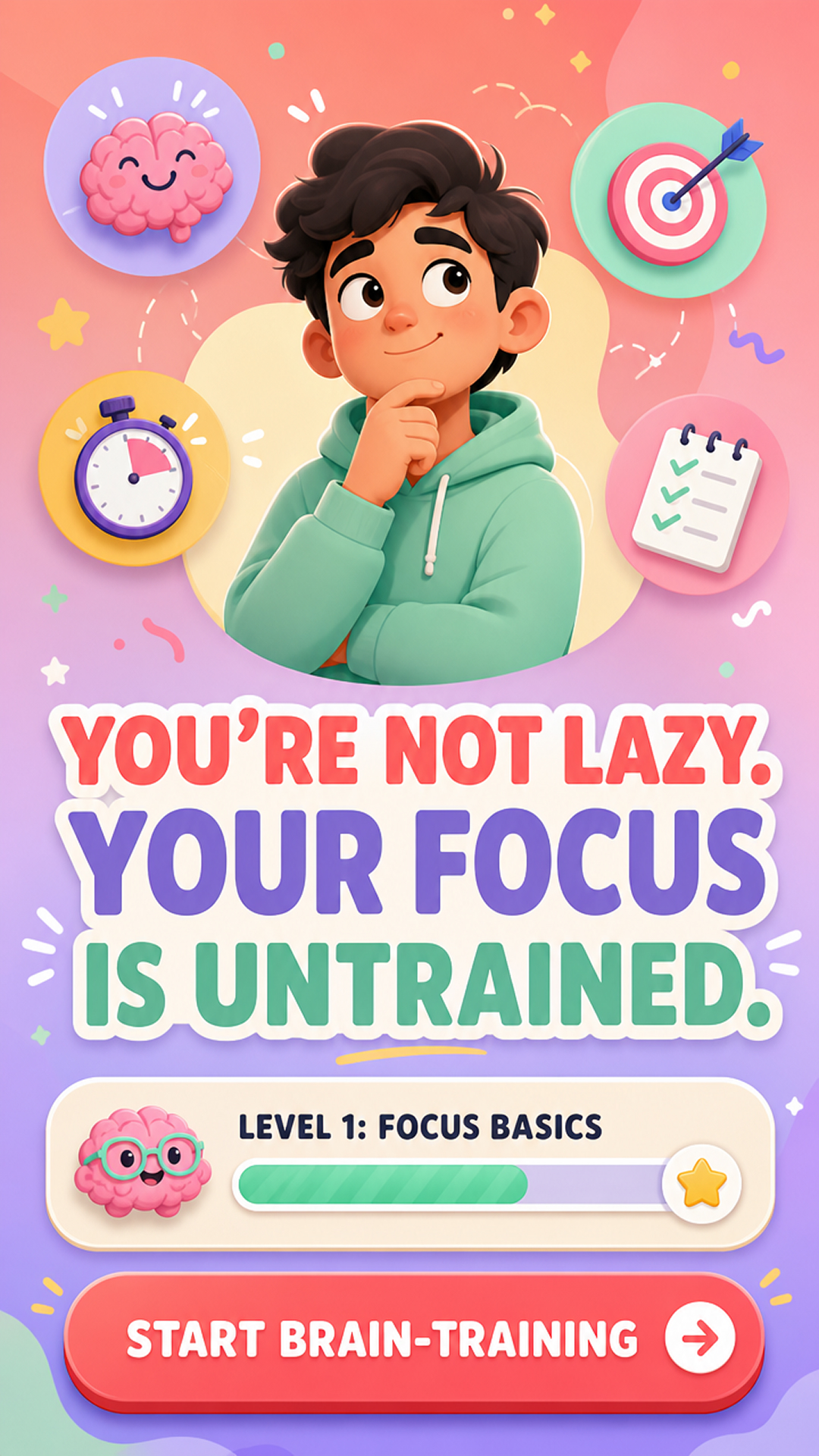 Boost Your Cognitive Performance Facebook ad: Make brain training easy