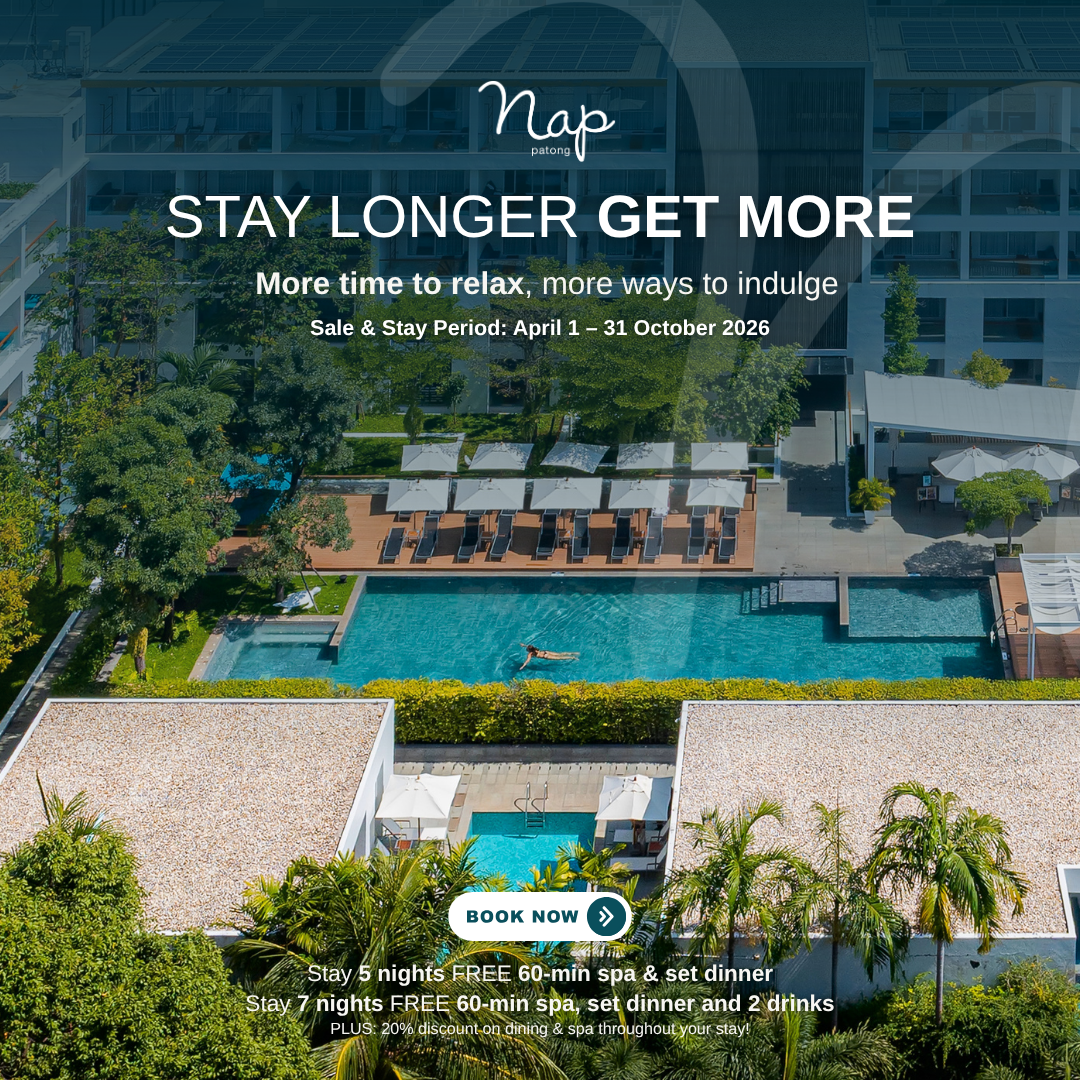 Nap Patong Facebook ad: STAY LONGER GET MORE