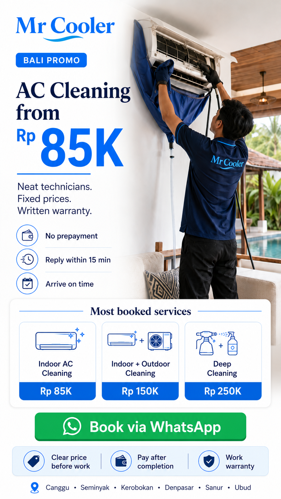 Mr Cooler - AC Service Bali  Facebook ad