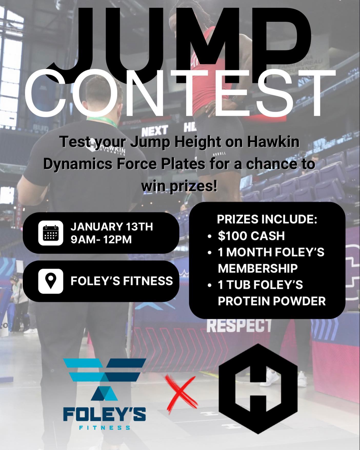 Foley's Fitness Facebook ad: Join us this Saturday, January 13th, as Foley’s…