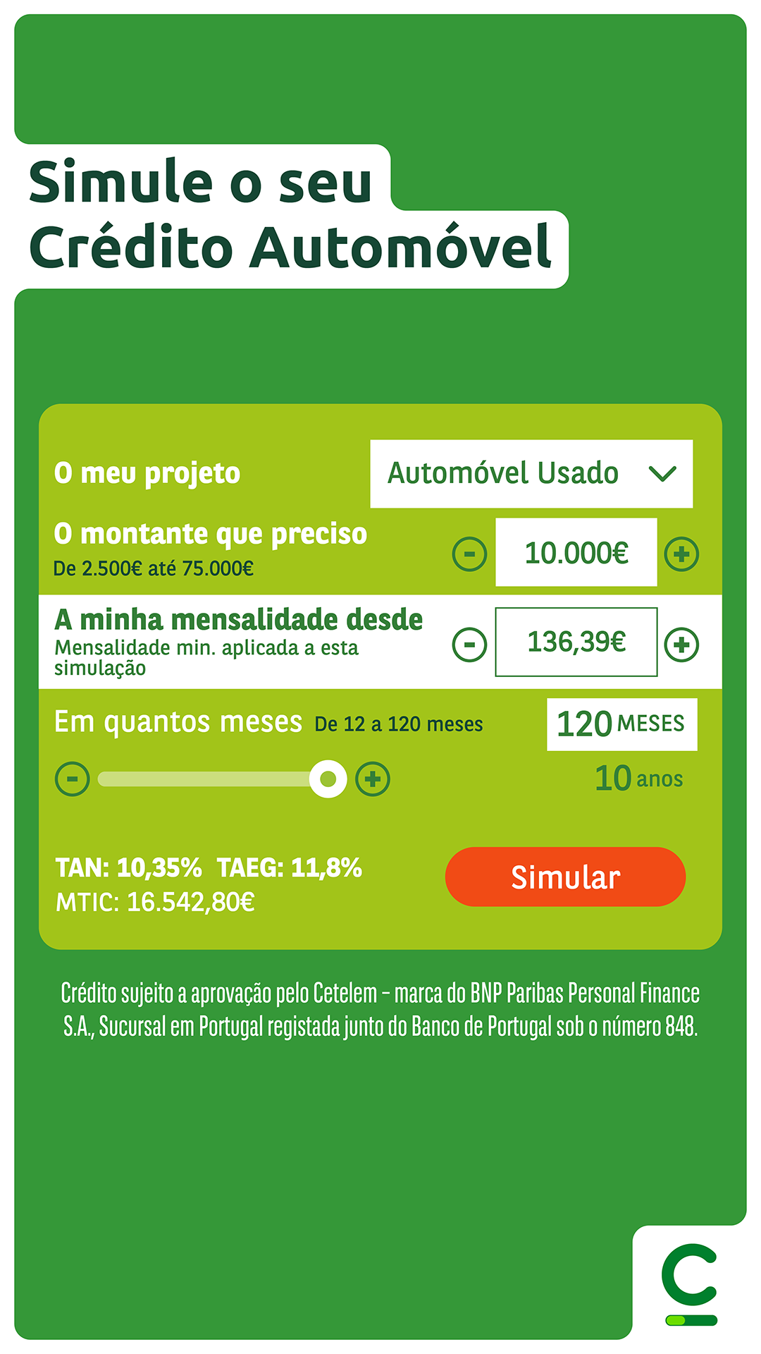 Cetelem Portugal Facebook ad