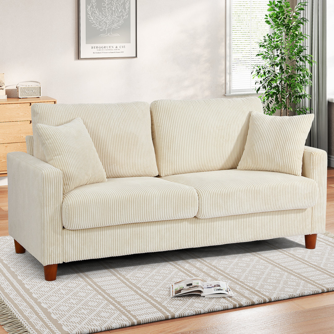 Wayfair Facebook ad: 2-seater corduroy sofa