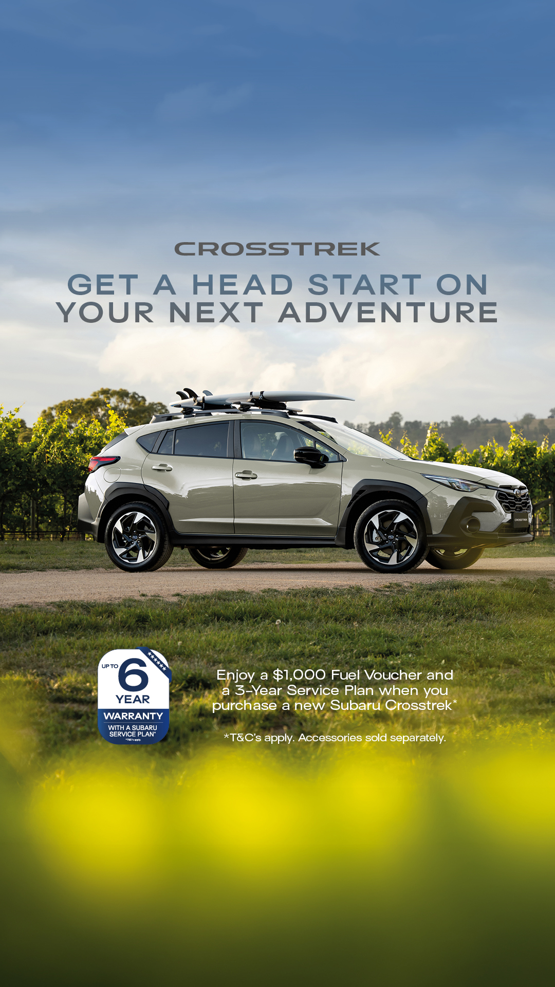 Subaru New Zealand Facebook ad: Get a head start on your next adventure