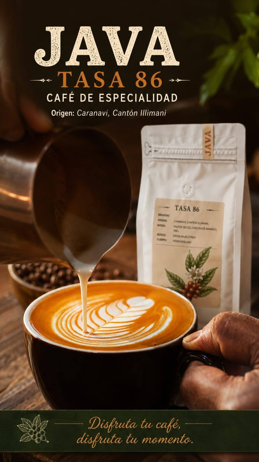 Cafe de especialidad Facebook ad: Cafecito Boliviano: el auténtico sabor de Caranavi…