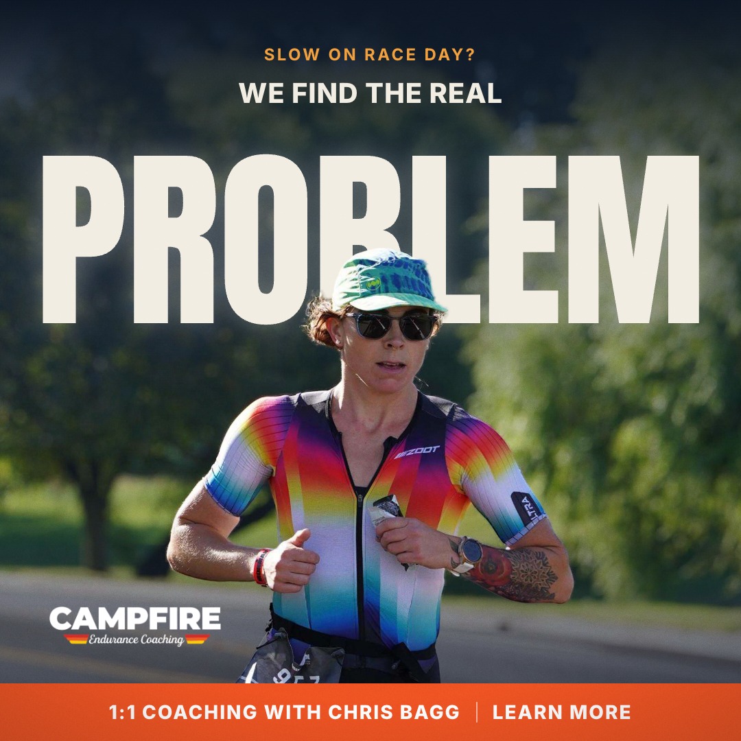 Campfire Endurance Coaching Facebook ad: Fix 1 Thing. Watch 3 Legs Move.