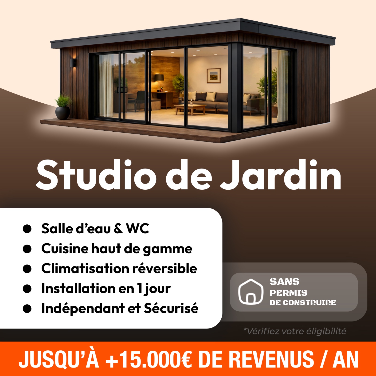 My Little Tiny Facebook ad: Un studio chez vous, des loyers tous les mois!