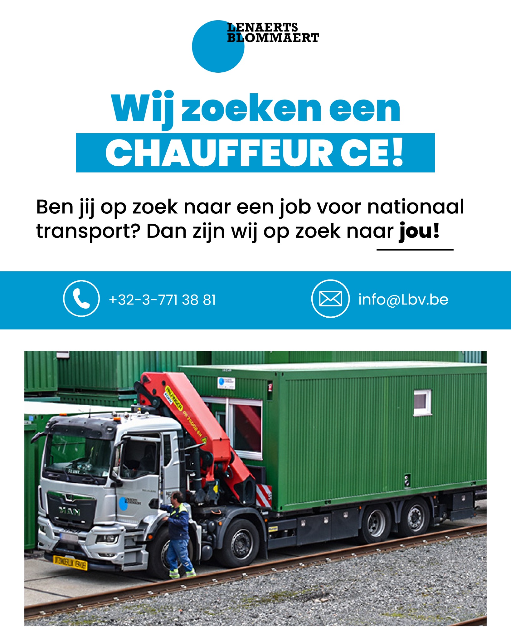 Lenaerts Blommaert Facebook ad: Solliciteer nu