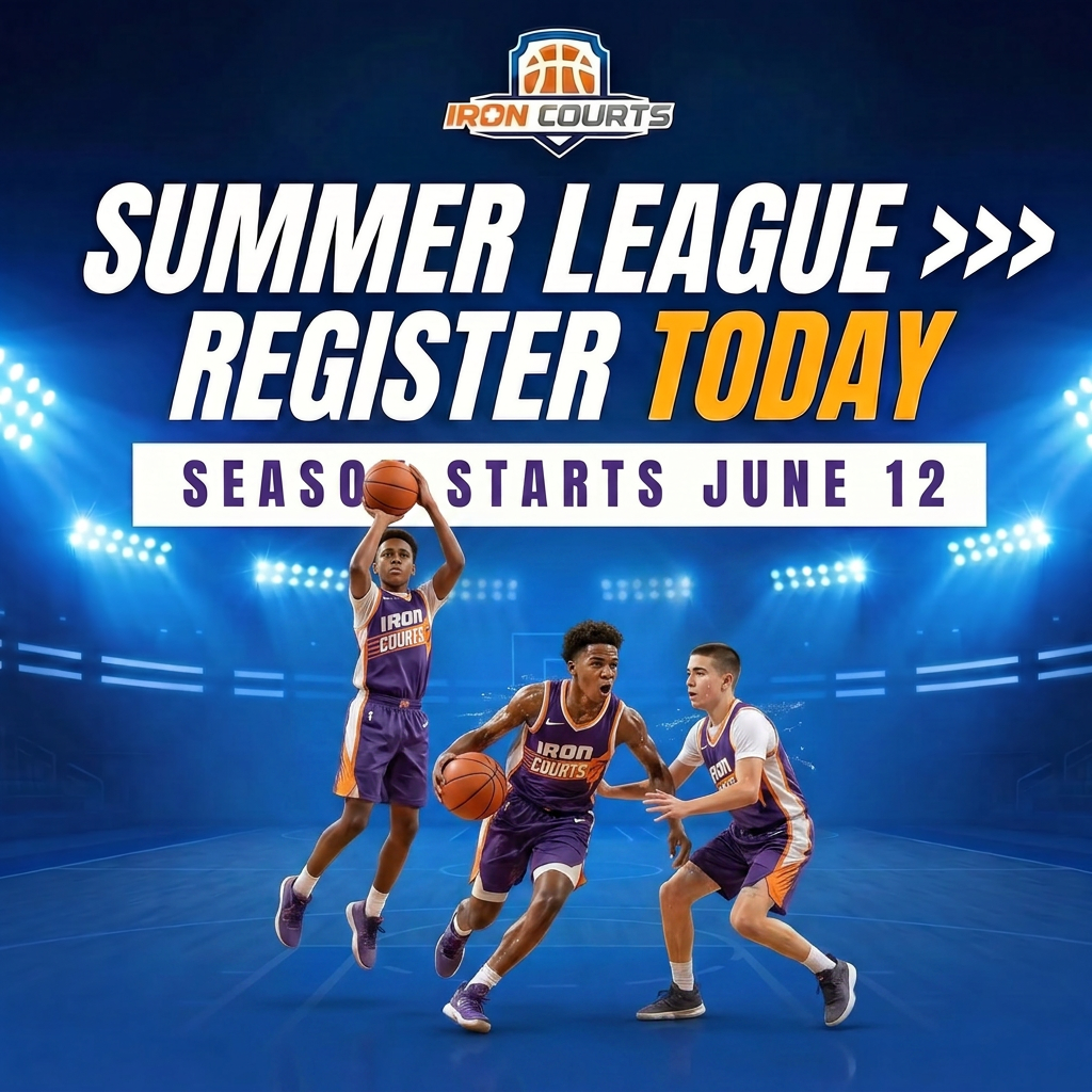 Iron Courts Facebook ad: Level up this summer!