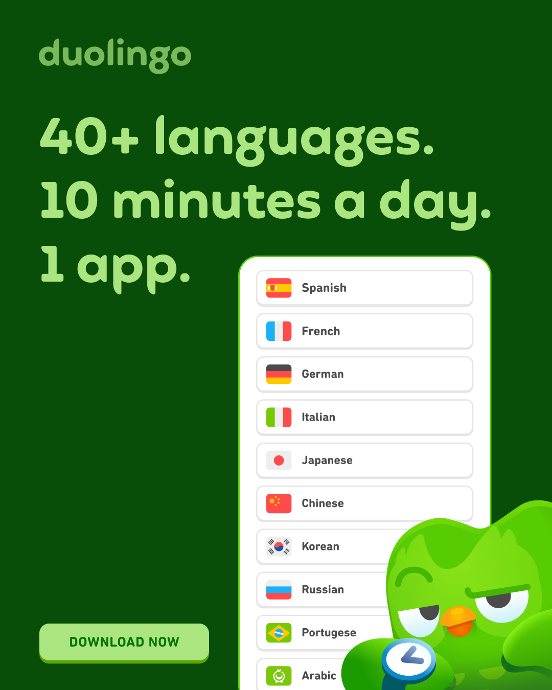 Duolingo Facebook ad