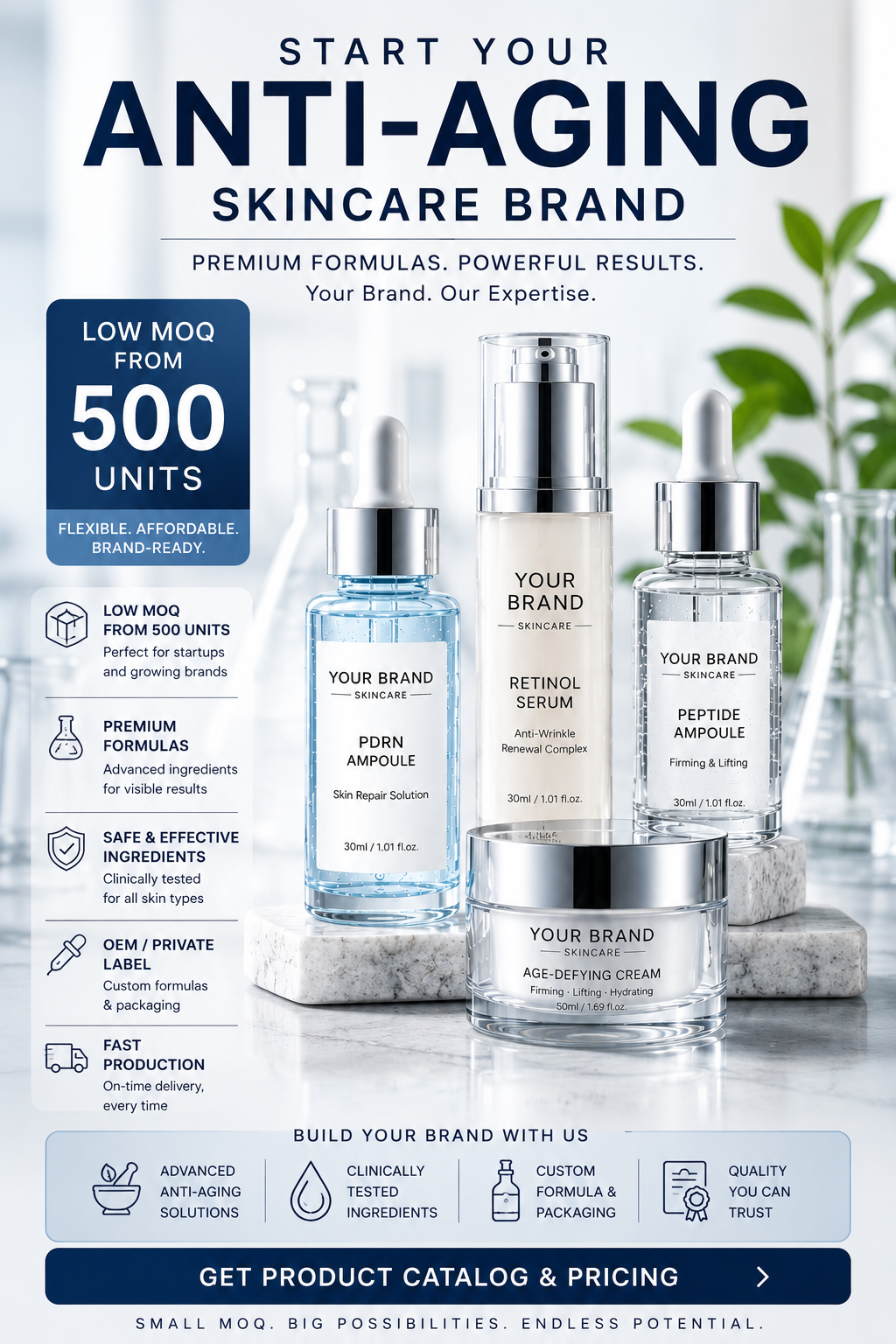 Nebula Cosmetic Facebook ad: Launch Your Own Anti-Aging Skincare Brand