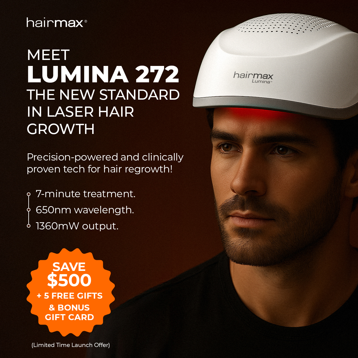 Hairmax Facebook ad
