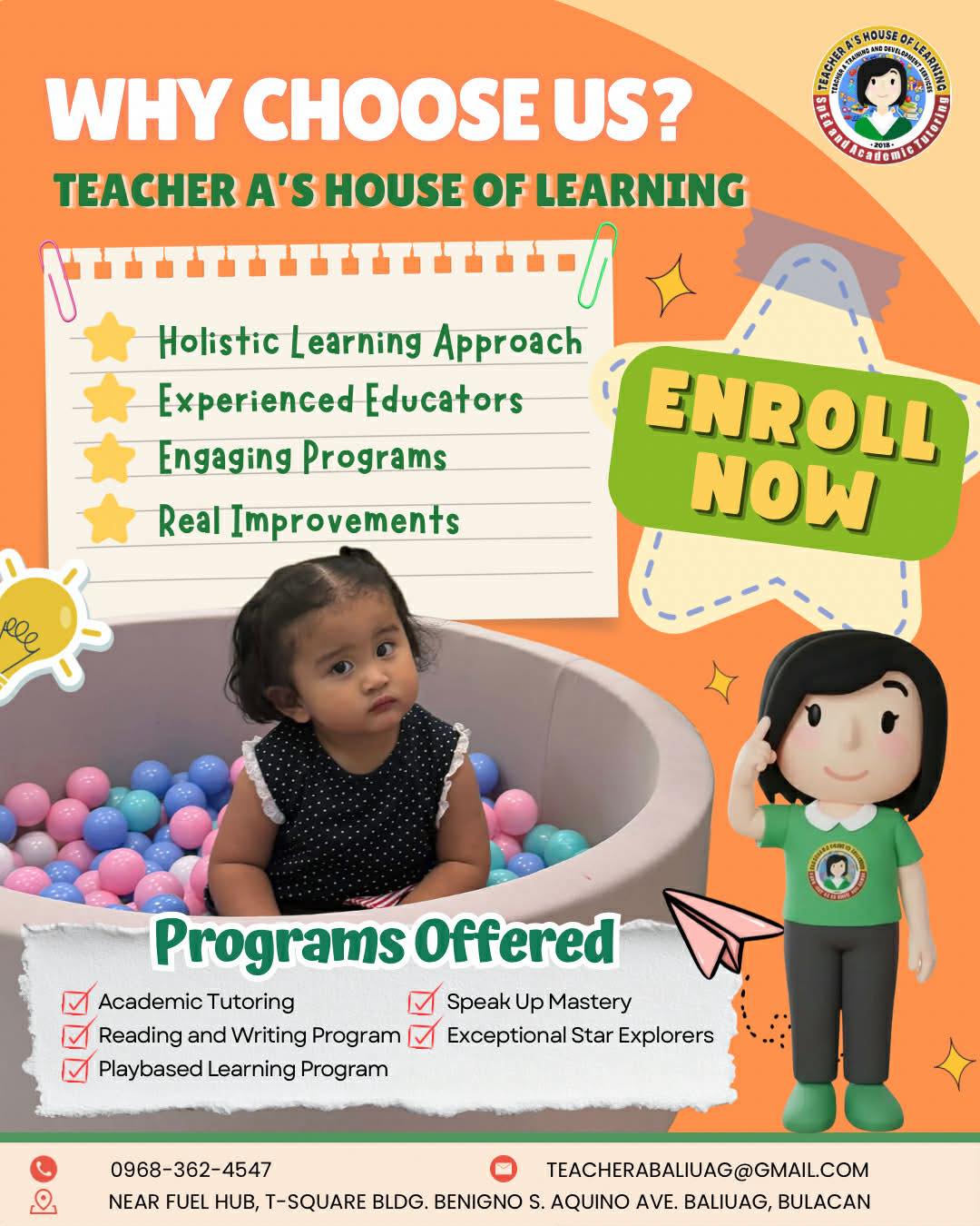 Teacher A’s House of Learning - Baliwag Bulacan Branch  Facebook ad