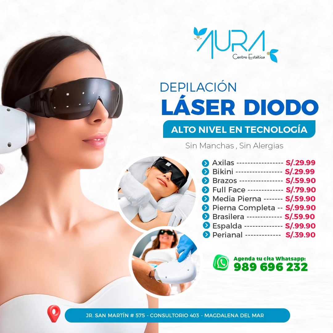 Aura Centro Estética Facebook ad: ¡Adiós Vellos! ¡Olvídate de la tradicional y el…