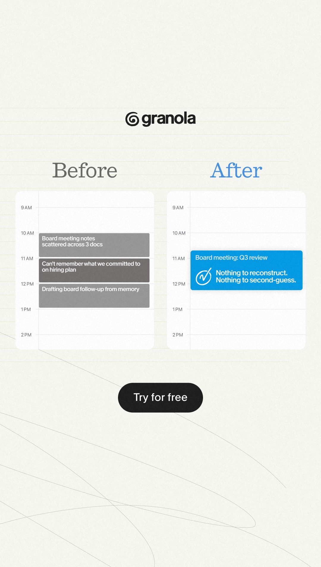 Granola - AI notepad Facebook ad