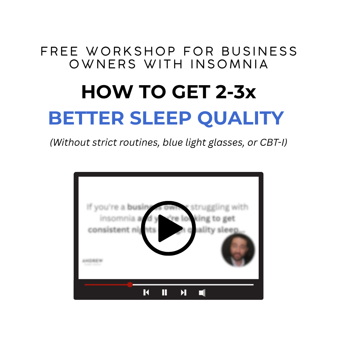 Andrew Sleep Coach Facebook ad: Your Business Can’t Scale If You’re Barely Functioning