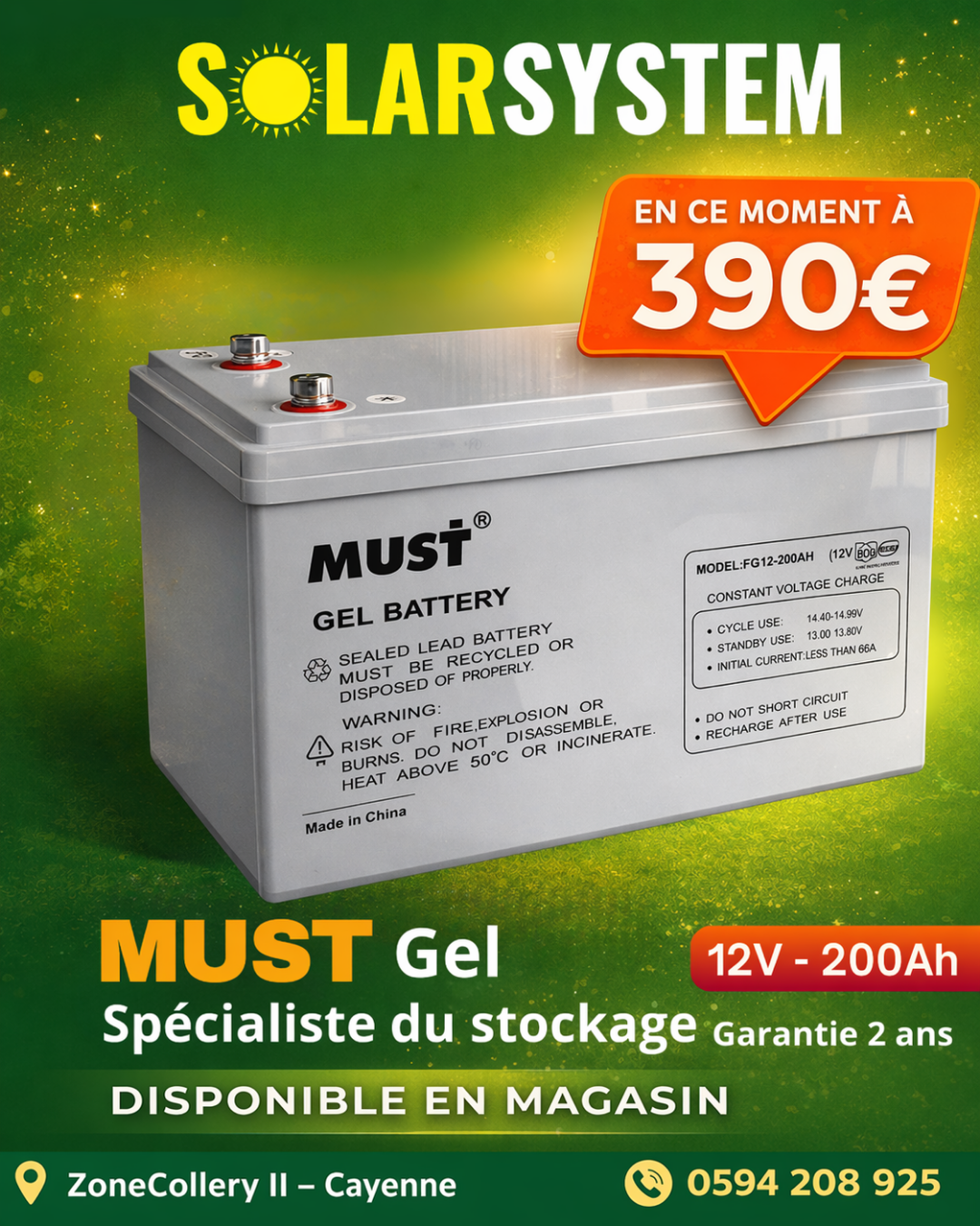 Solar System Guyane Facebook ad: Solutions solaires fiables et puissantes disponibles à…