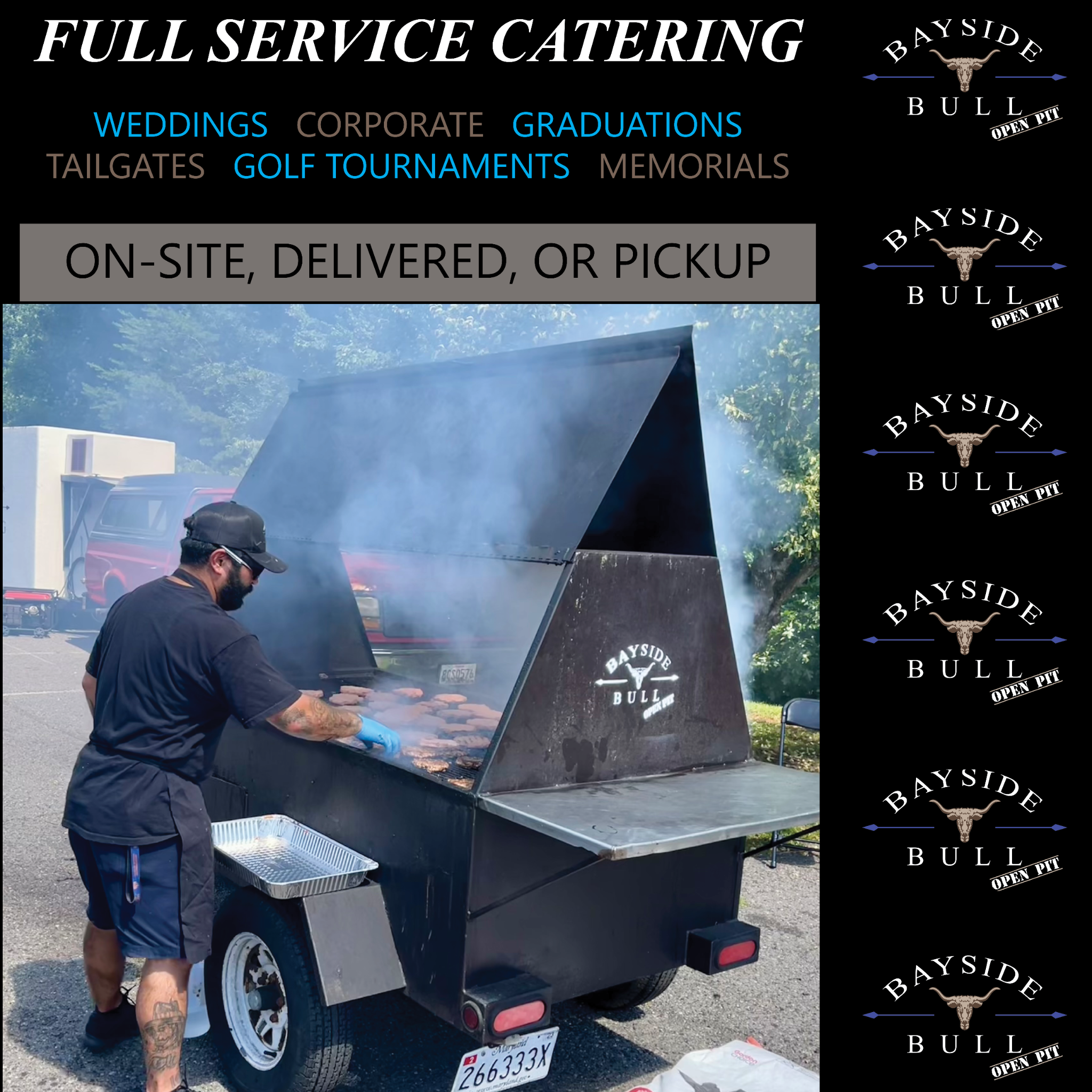 Bayside Bull Facebook ad: BBQ Catering