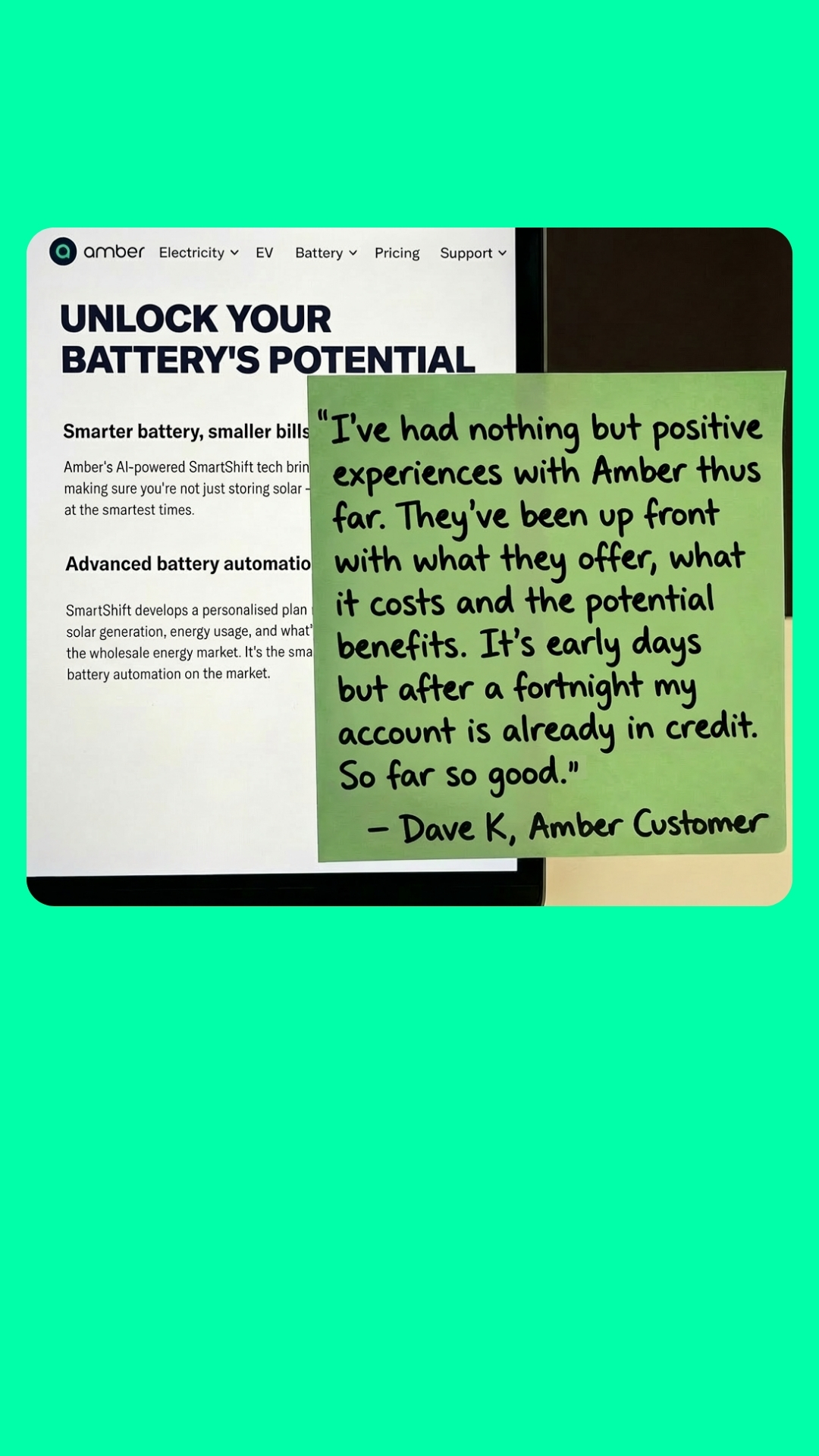 Amber Electric Facebook ad from Jul 5, 2026