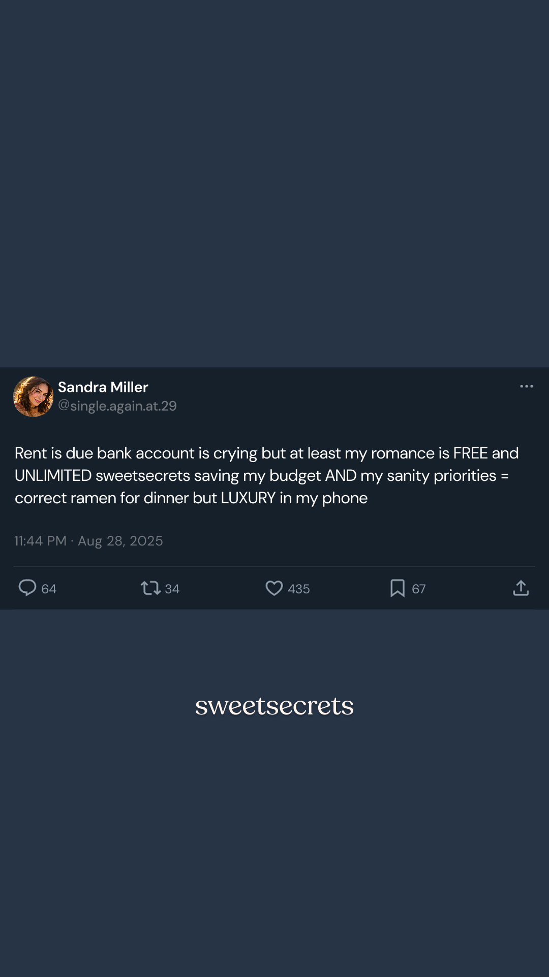 Sweetsecrets Facebook ad