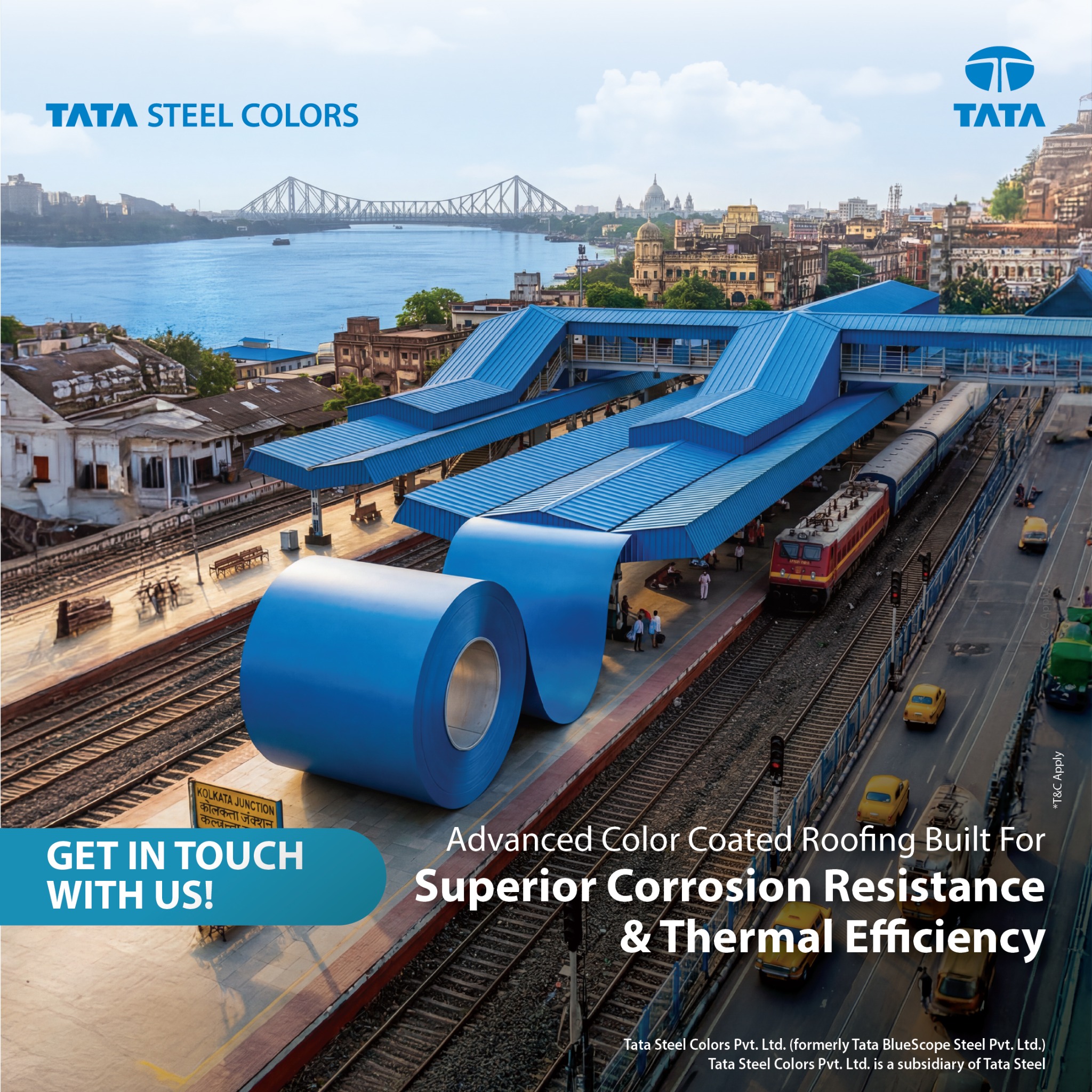 Tata Steel Colors Facebook ad: Choose Advanced Color Coated Roofing for Infrastructure…