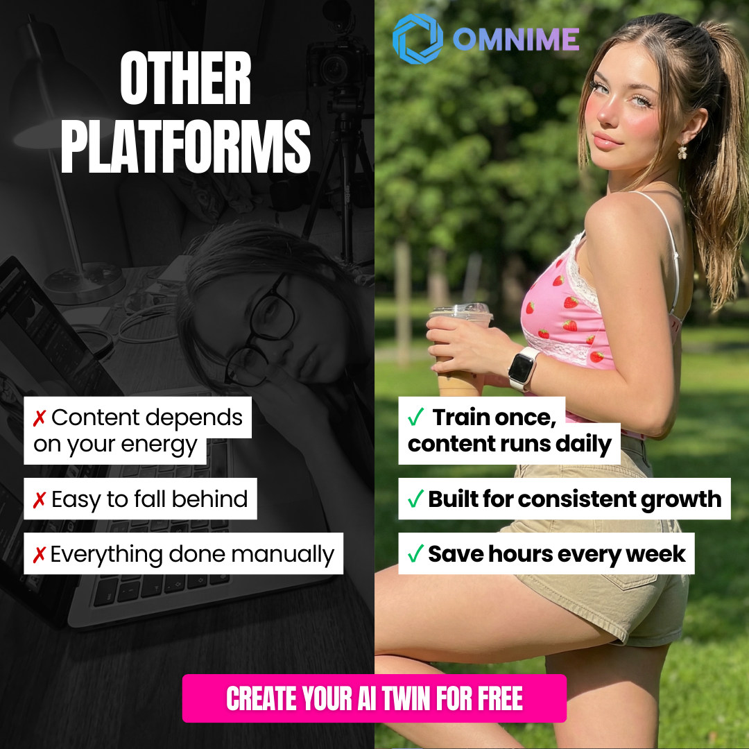 Omnime AI Facebook ad: Creators: Switch from Manual Posting to Automation