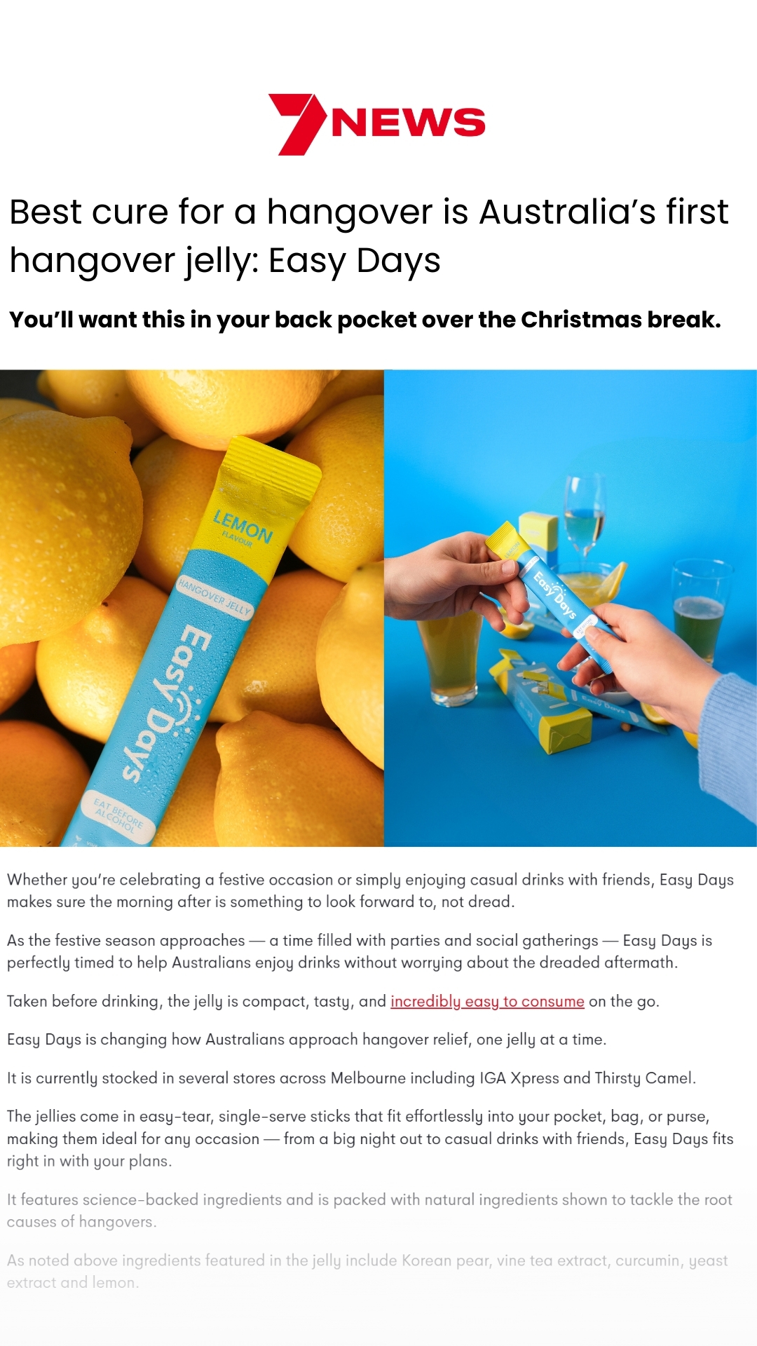 Easy Days Facebook ad