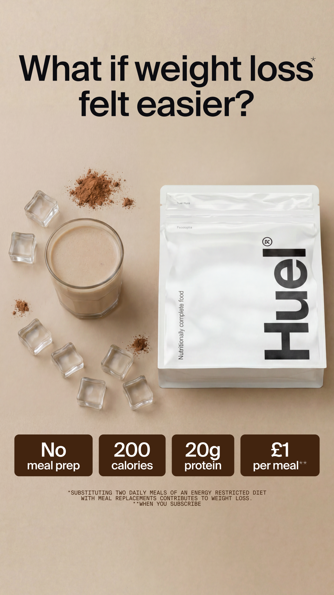Huel Facebook ad