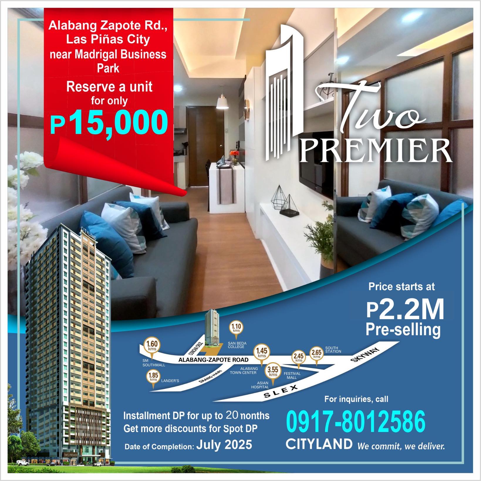 Cityland - Alabang One Premier Condo Facebook ad: Cityland Alabang Premier