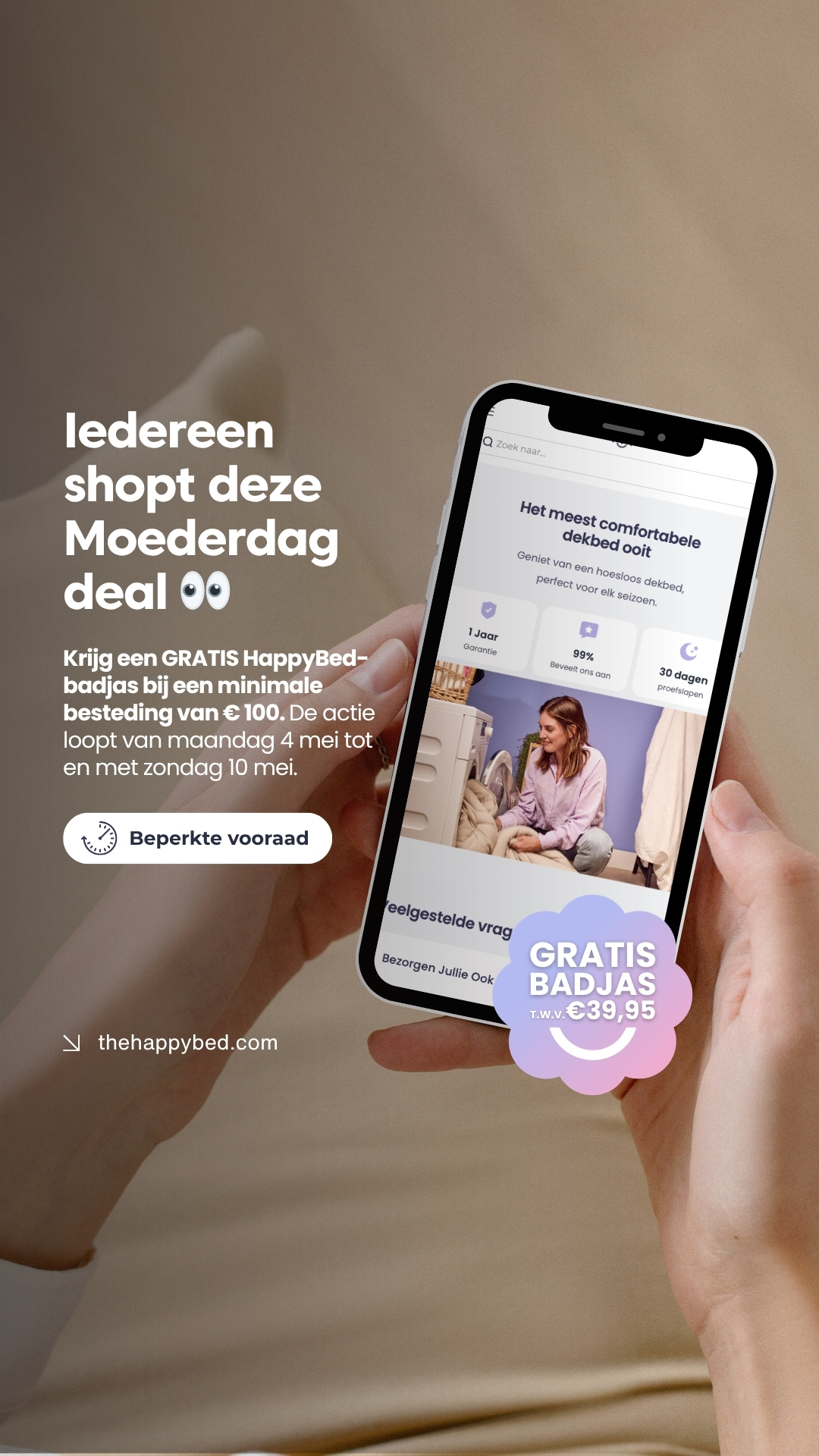 HappyBed Facebook ad