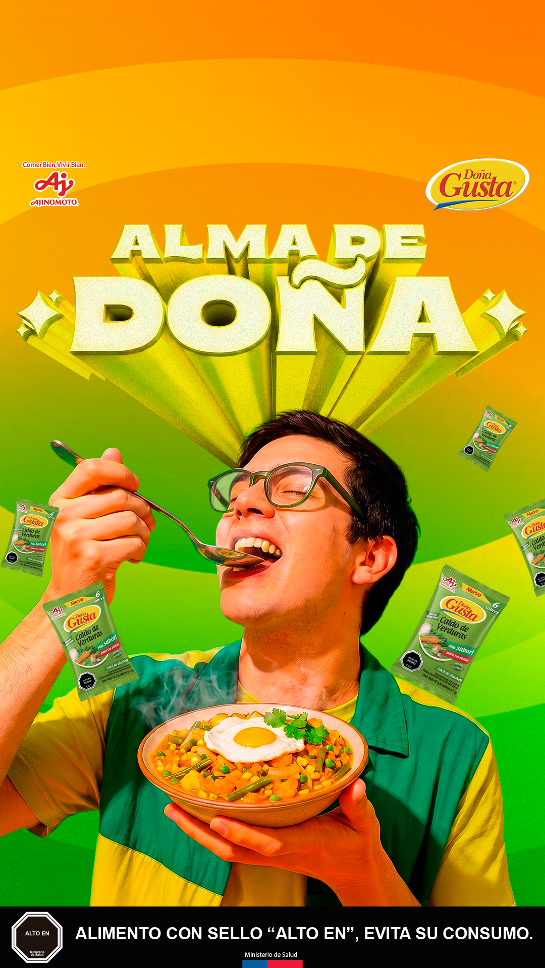 Ajinomoto Chile Facebook ad: Más sabor, más práctico