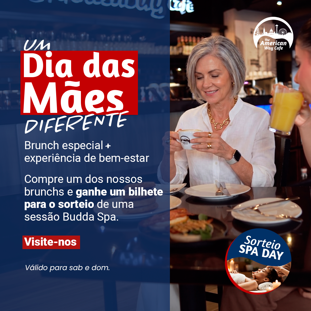 The American Way Cafe Facebook ad: Mais do que um almoço, uma experiência completa