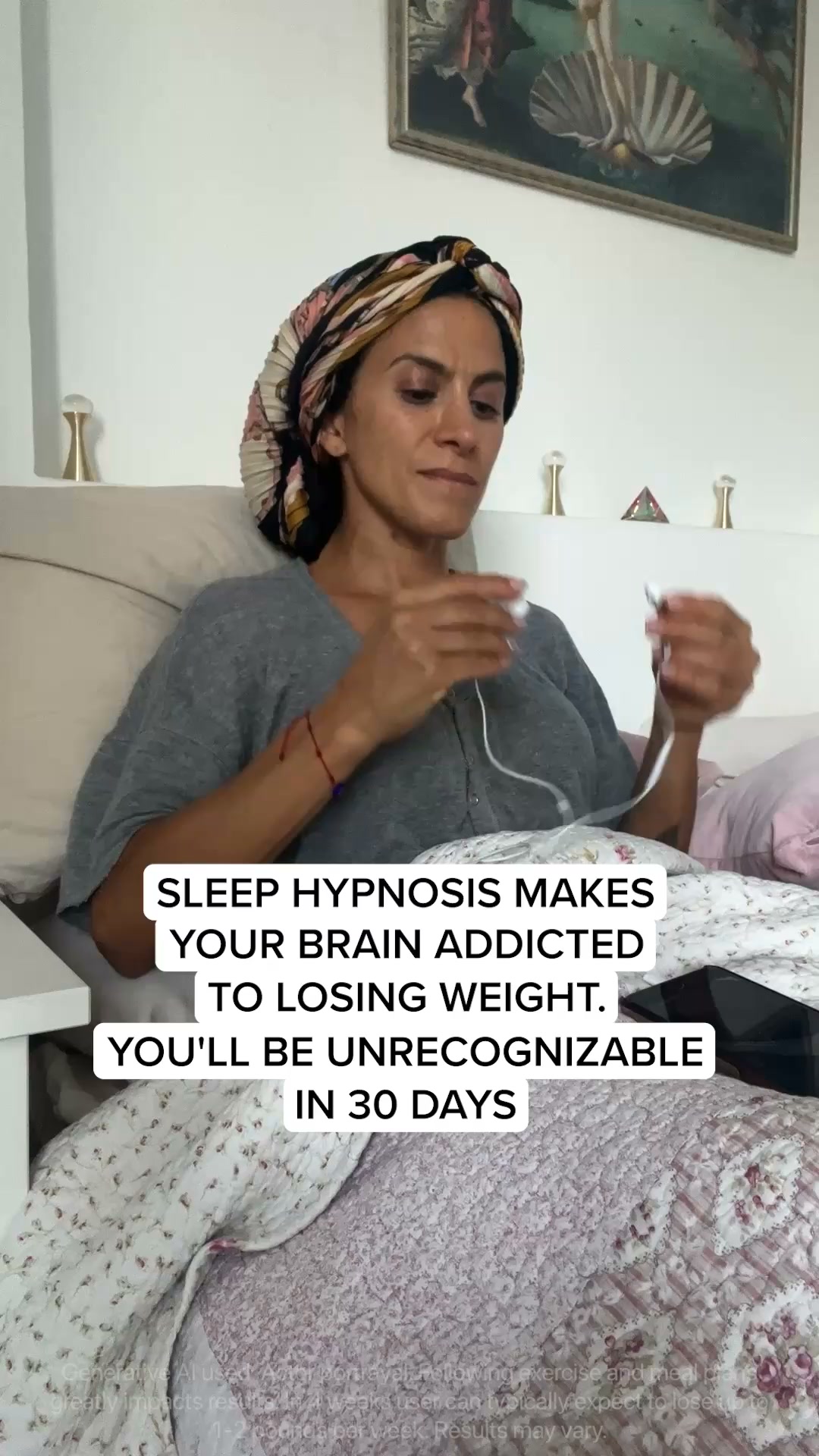 Kure for Hypnotherapy Facebook ad: Press play. Close your eyes. Change everything