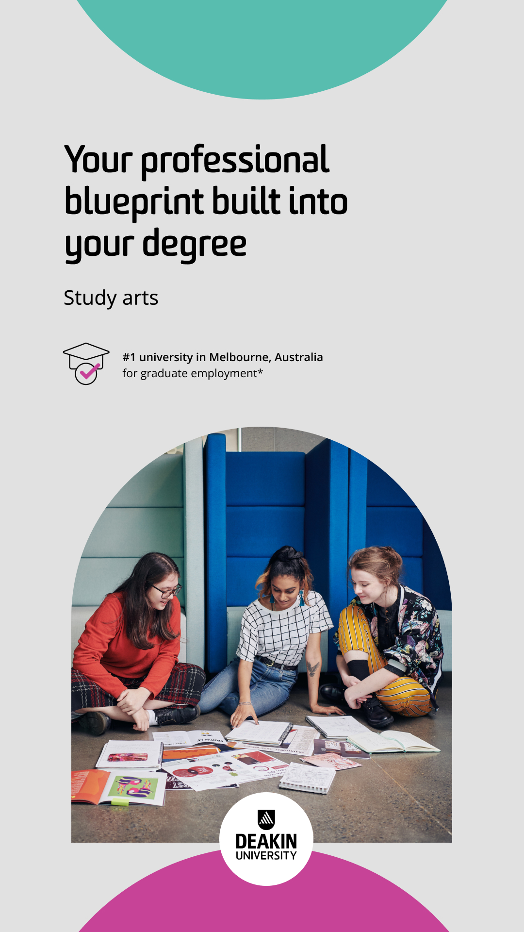 Deakin University - Arts and Education Facebook ad from Dec 31, 2025