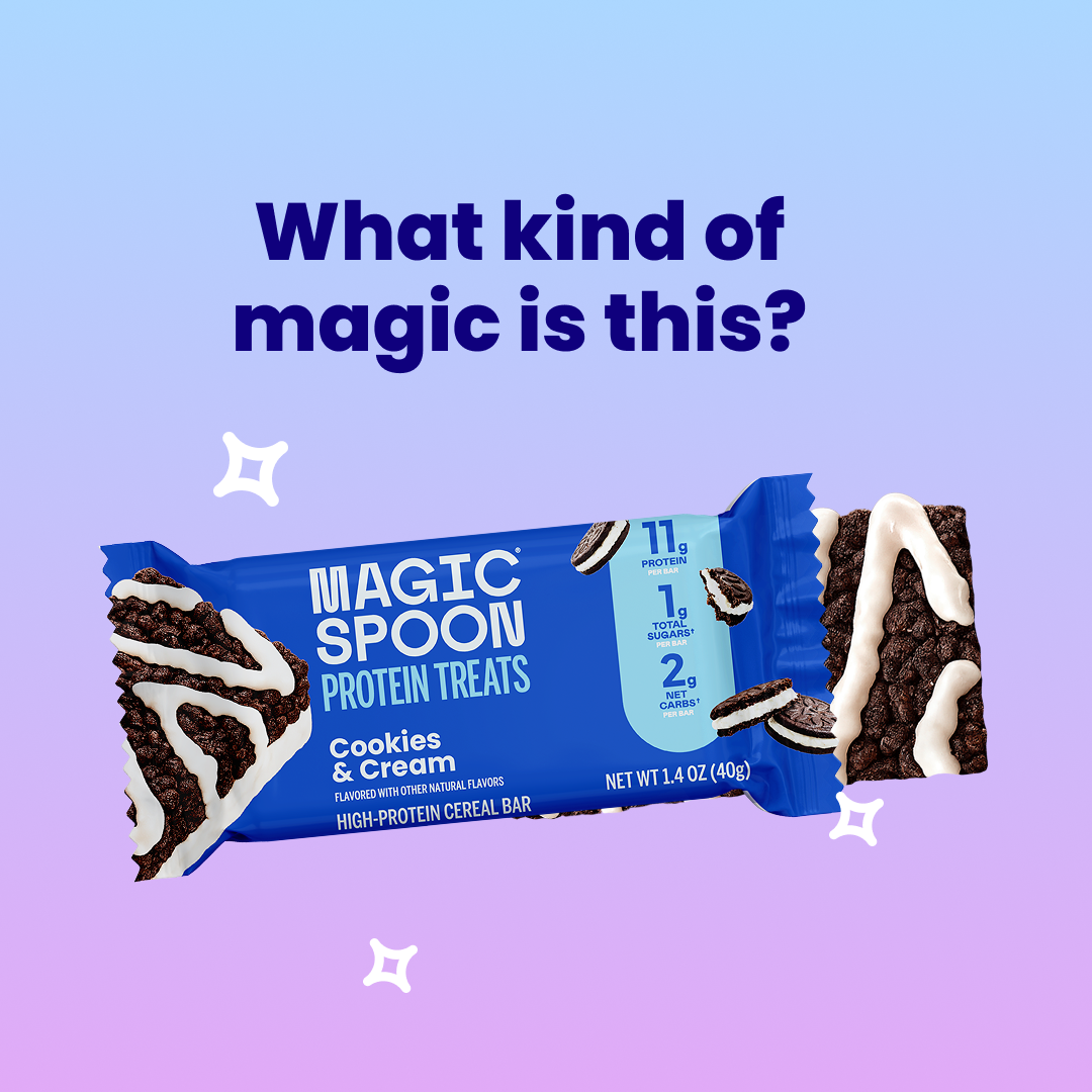 Magic Spoon Cereal Facebook ad: High protein, low carb, and actually crispy Magic…