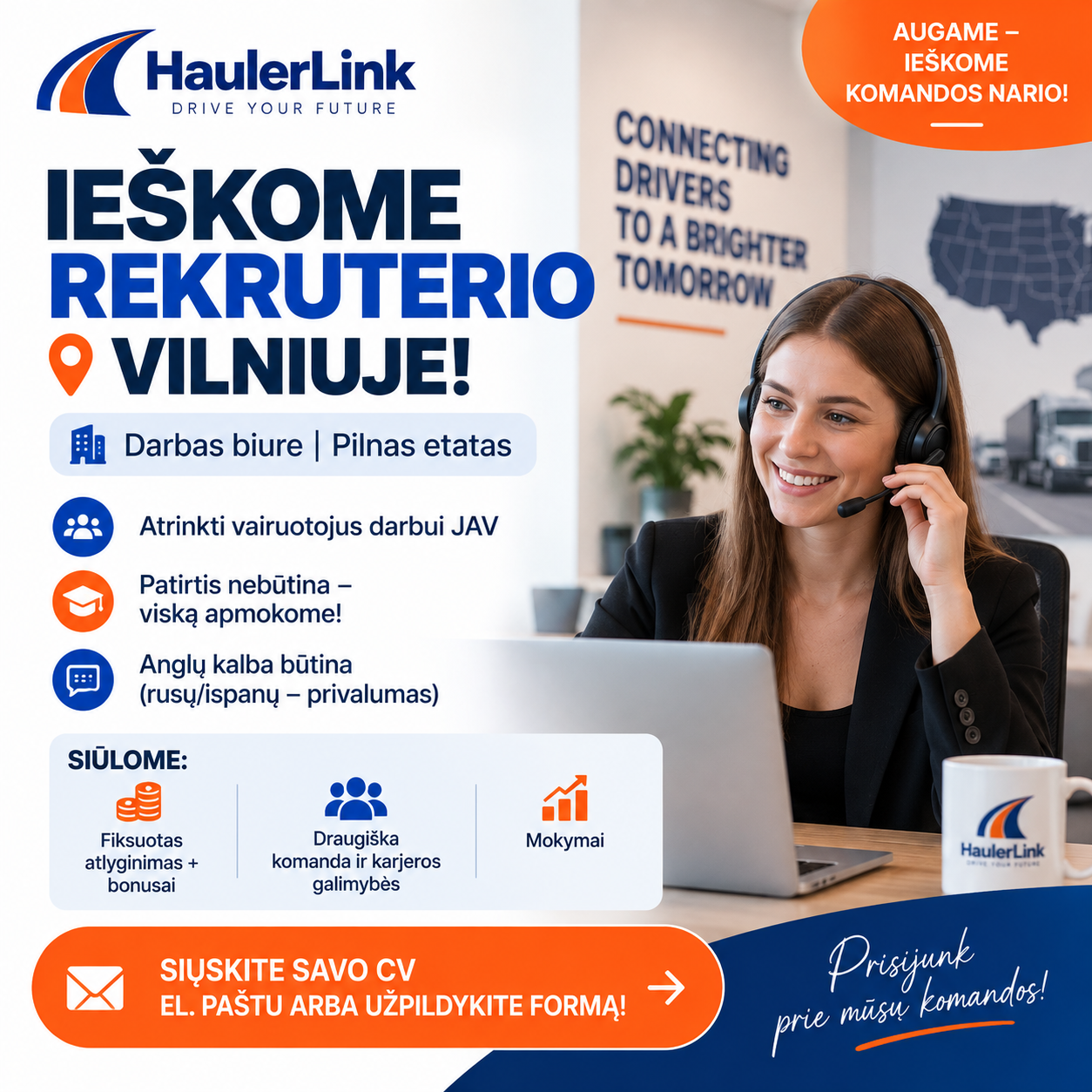 HaulerLink Facebook ad: Užpildykite formą