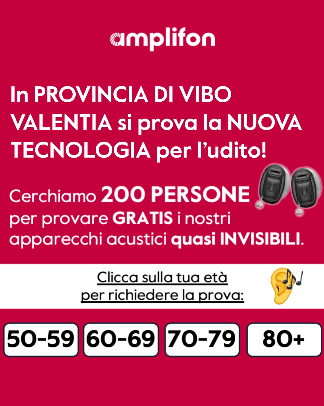 Amplifon - Centri per l'Udito Facebook ad from Apr 24, 2026