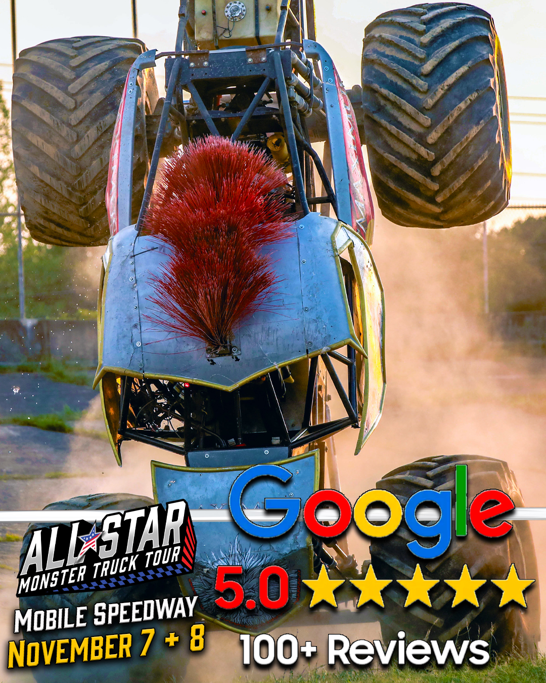 All Star Monster Truck Tour Facebook ad: 100+ Google Reviews can’t be wrong!